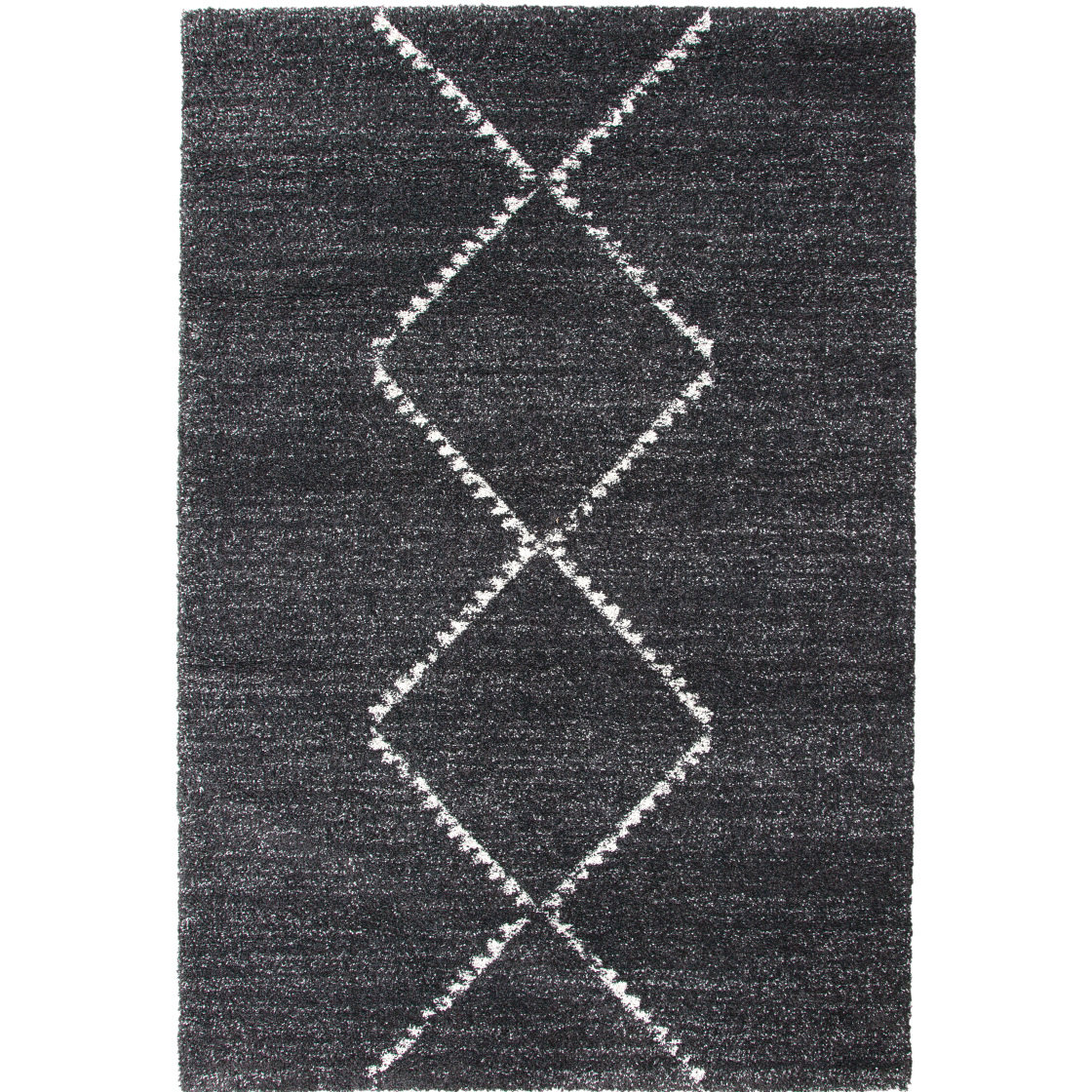 Hokku Designs Granada Asher Black/ Ivory Argyle Area Rug | Wayfair