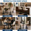 Tabouret de bar avec dossier ergonomique, chaise de bar pour comptoir de cuisine-1390905204