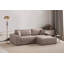 Élégant canapé-lit d'angle, tissu brun, 102,4 po x 30,7 po x 66,9 po | Structure en bois de hêtre et en carton, 100% polyester, mécanisme coulissant | Mousse grise douce et mousse de silicone pour le confort | Parfait pour les salons et les espaces invités-803349317-803349319