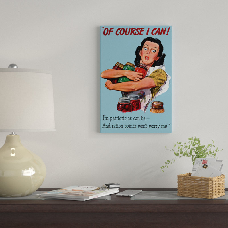 « wwii poster patriotique ration », affiche rétro sur toile, H 18 po x l 12 po x P 1,5 po, Toile tendue, Pas de tapis