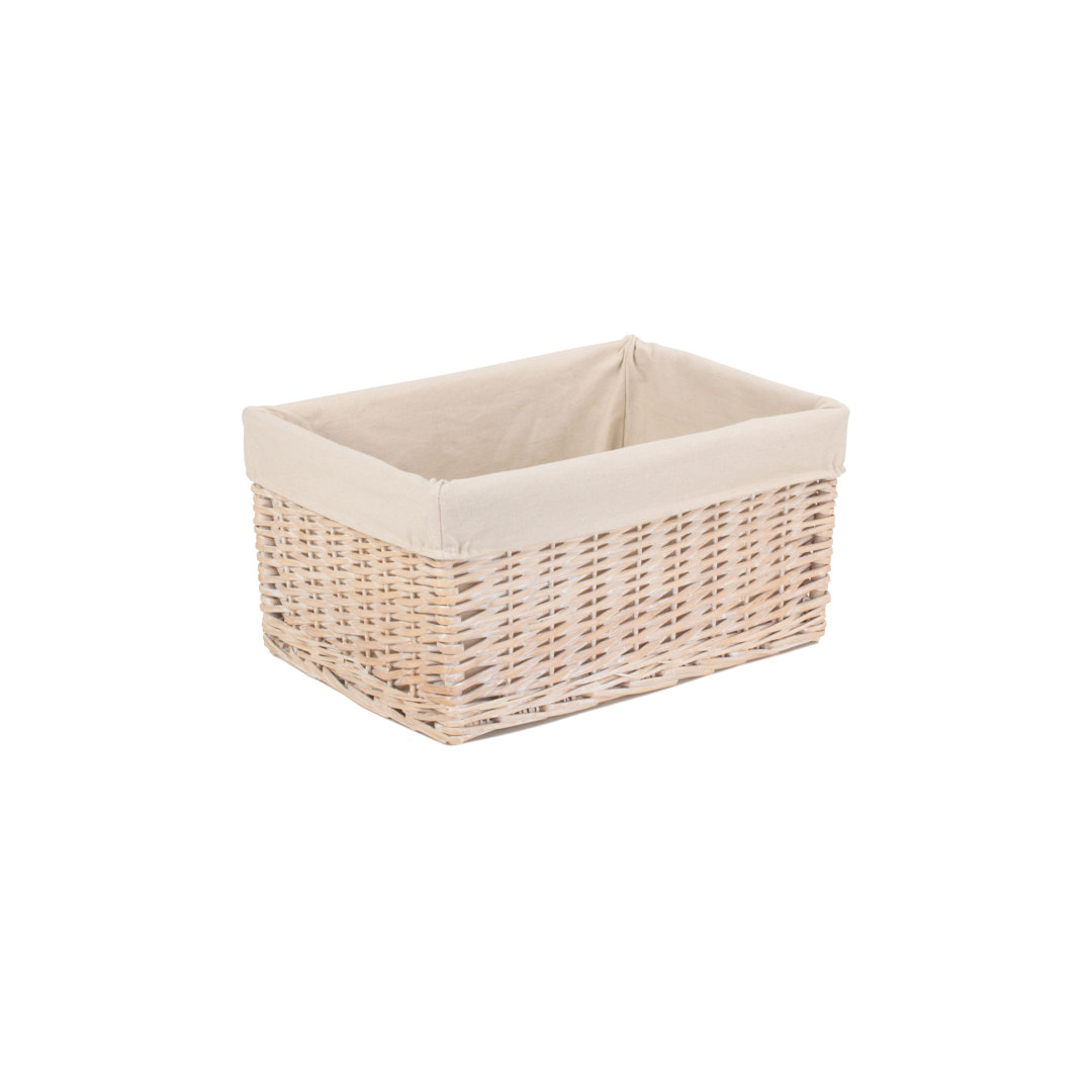 Wicker Storage Basket with Lining