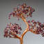 Genuine Garnet Bonsai Gemstone Tree On Fluorite Base