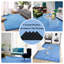 Tapis uni bleu moelleux moelleux pour salon chambre à coucher chambre d'enfant chambre d'enfant-909191455