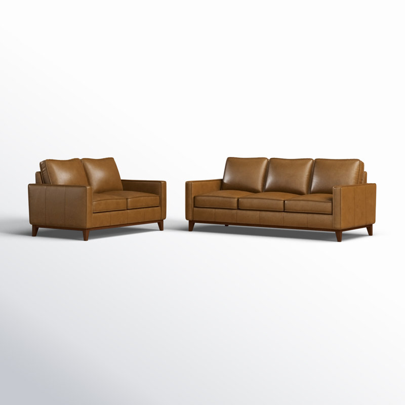 Caliah 2-Piece Leather Living Room Set