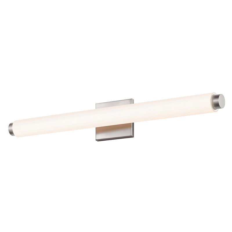 Tubo Slim 1 - Light LED Bath Bar, Satin Nickel, Flat