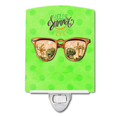 Beach Sunglasses Polkadot Ceramic Night Light