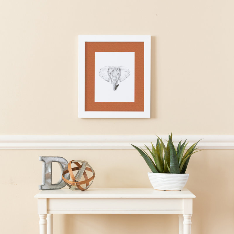 Matte Picture Frame with Mat, Red Orange