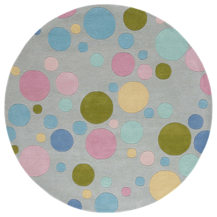 Amier Hand Tufted Wool And Viscose Polka Dots Rug