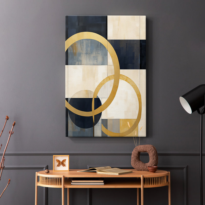 Série ABSTRACT DLXII - Toile tendue avec châssis de qualité supérieure - Prêt à être accroché, H 18 po x l 12 po