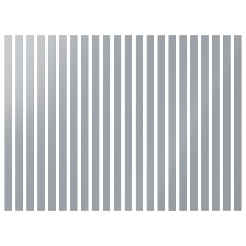 Adjustable Acrylic Slat Wall Panel Kit, Grey, 47" H x 44" W