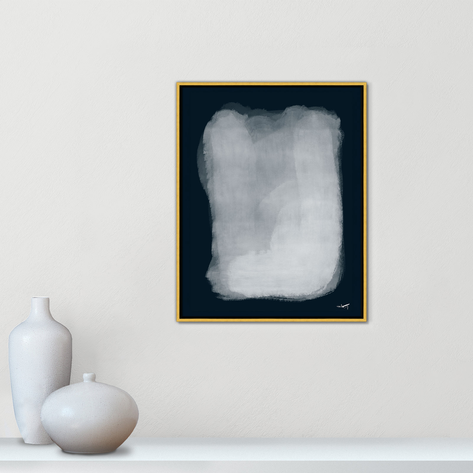 Gelder "Calme 001" Print by N.Atelier, 29.5" H x 23.5" W, Gold