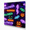 Halloween, enseignes d'Halloween néon, art sur toile mauve