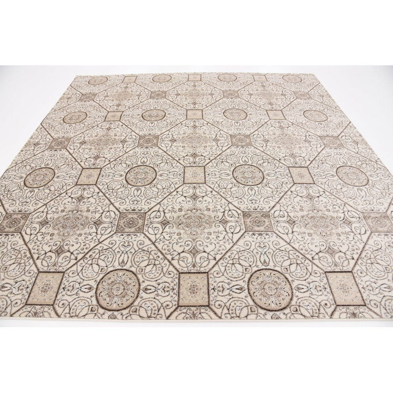 Emigdio Abstract Indoor Rug, Square 8'