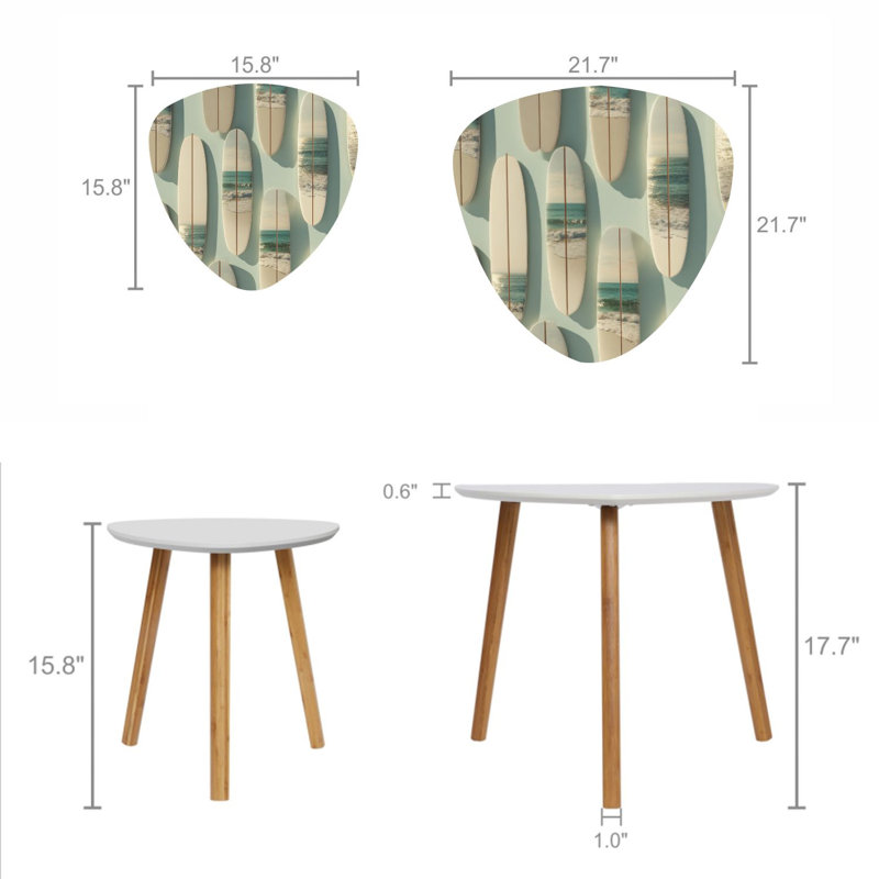 Ensemble de 2 tables gigognes Triangle