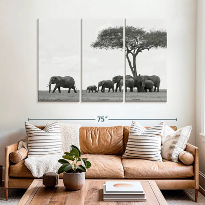 Grazing African Elephants