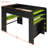 Full Size Loft Bed With Lighted Adjustable Desk, Open Wardrobe, And Bookcase-2070769114