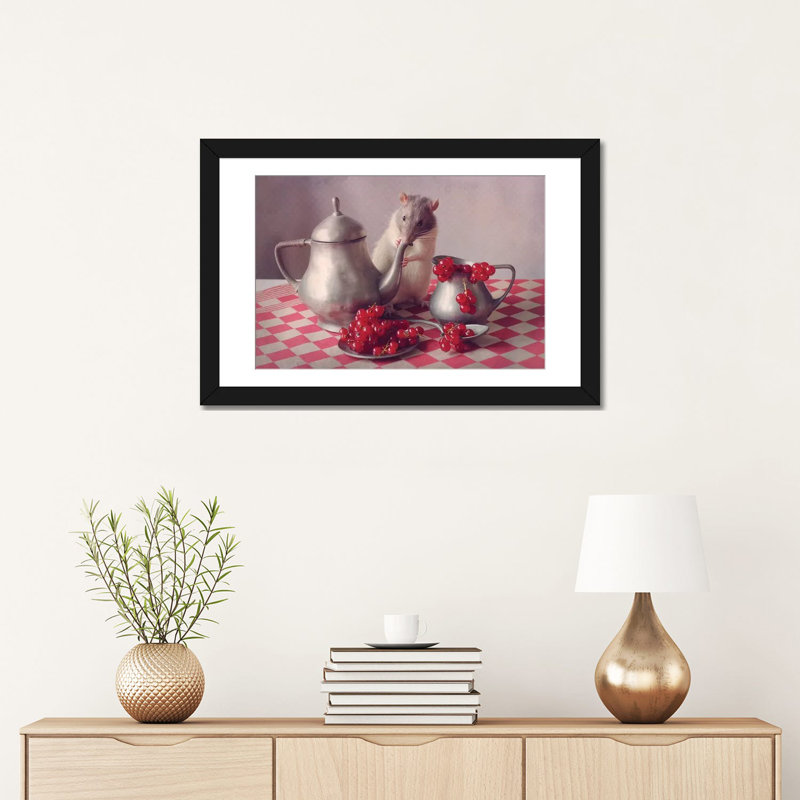 « snoozy (à nouveau) », reproduction sur toile, H 26 po x l 18 po x P 1,5 po, Papier d'art encadré noir, Blanc