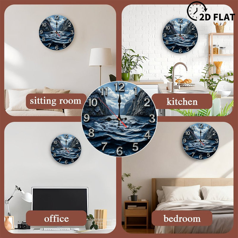 Horloge murale dauphins