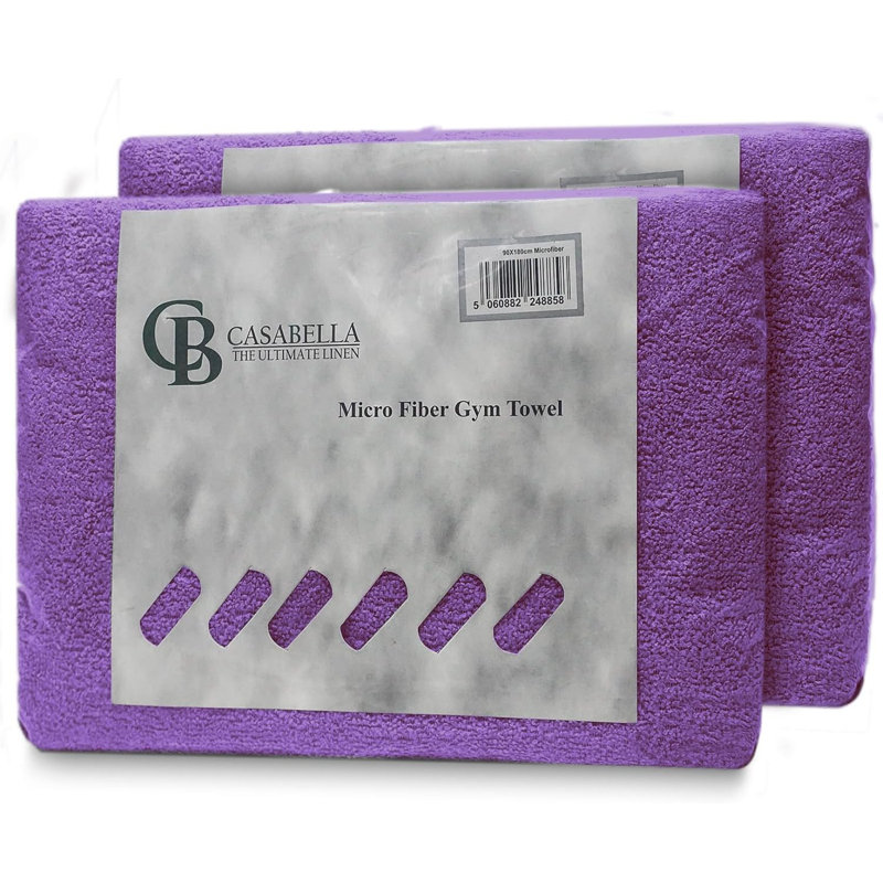Microfiber Fast Drying Guest Towel, 4, Purple