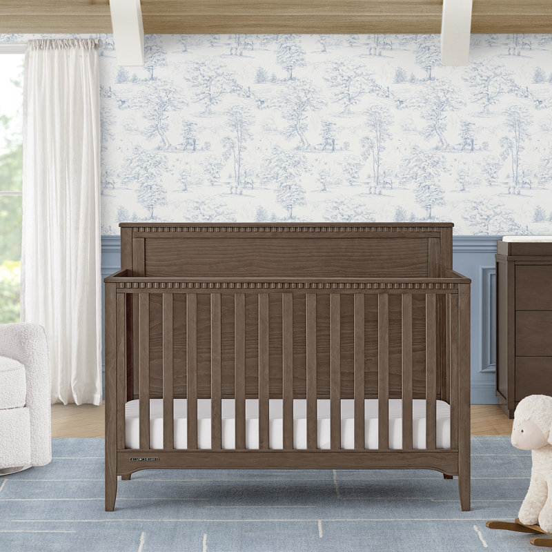 Lit de bébé convertible 6-en-1 Delta Kids, brun teck, Teak Brown