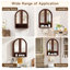 Armoire murale arquée avec portes en miroir et tablettes réglables-1542506991