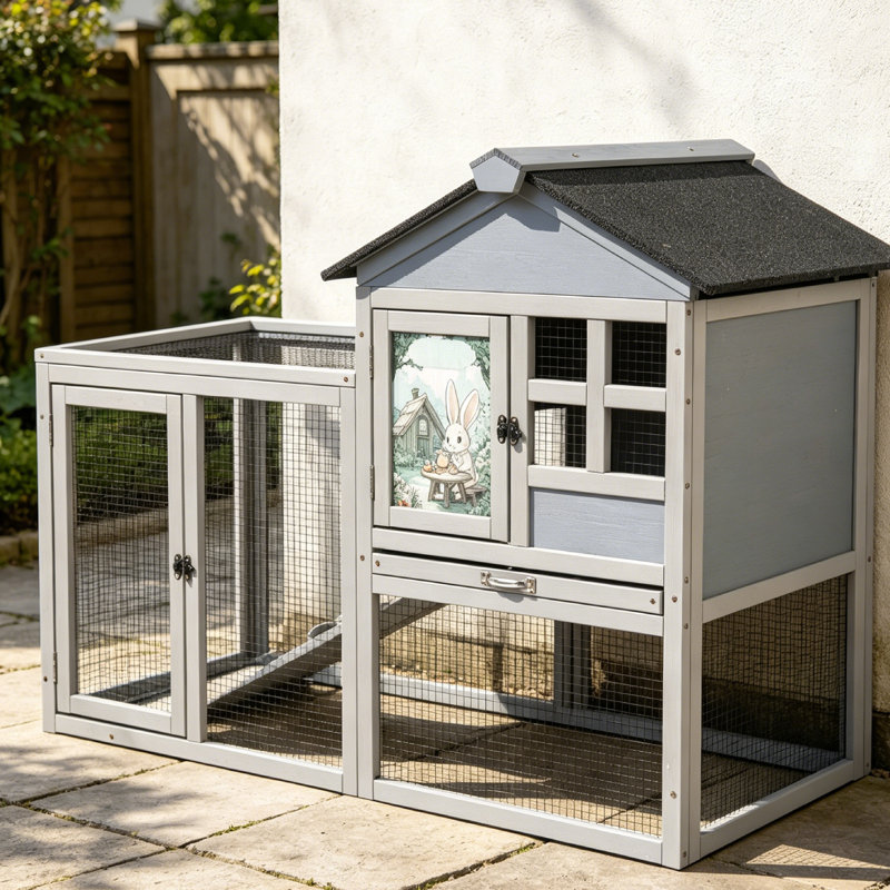 Cage à lapin avec cage