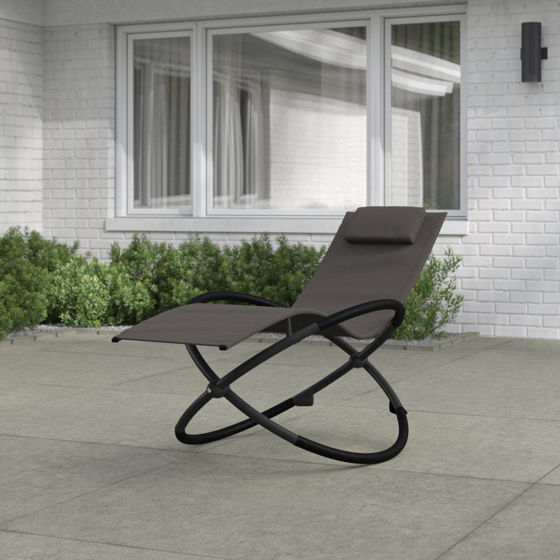 Chaise longue orbitale avec coussin Ceara, Terre de Sienne