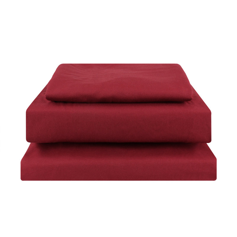 Microfiber Sheet Set, Full/Double Sheet Set + Fitted Sheet + 2Pillowcase, Winery