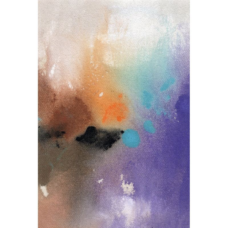 Affection II - Painting, 46cm H x 30cm W, Black Floater Framed