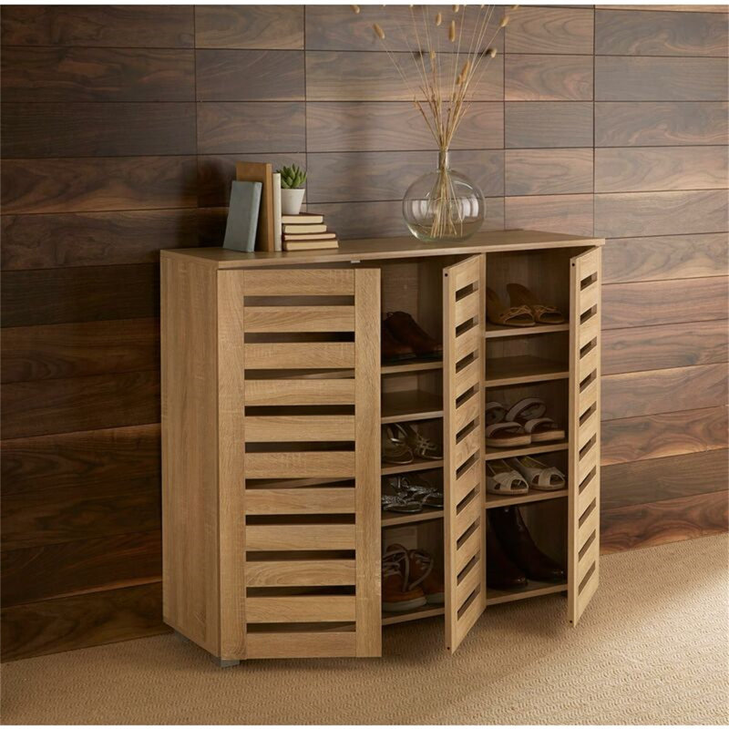 15 Pair Shoe Storage Cabinet, Beige