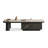 Black Solid + Manufactured Wood Rectangular Coffee Table