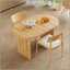 Table de salle à manger moderne à rallonge de 55,12 à 70,87 po avec rallonges amovibles, table de style Mid-Century moderne, convenant aux salles à manger, aux cuisines et aux salons, noyer naturel