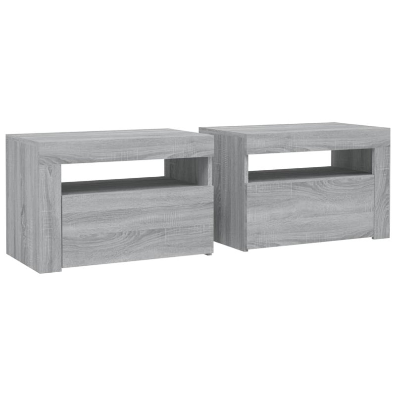 Aamirah 60cm W Bedside Table, Grey Sonoma