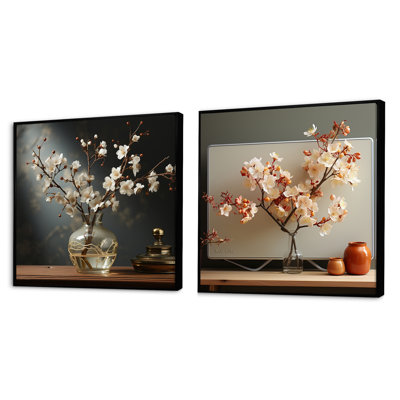 Ensemble de 2 vases orchidées Nostalgia sépia