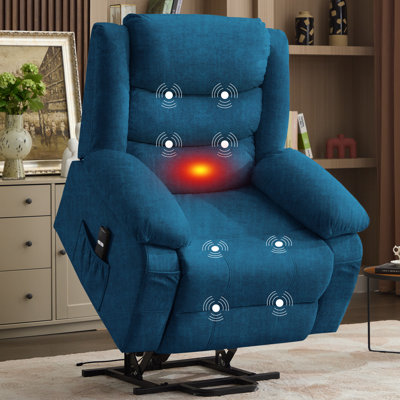 Fauteuils inclinables électriques Power Lift pour personnes âgées ， Fauteuil inclinable électrique avec chaleur et massage Sofa Canapé surdimensionné pour salon avec position infinie, poches latérales