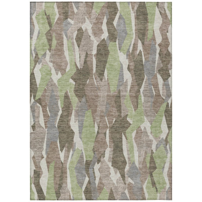 Machine Washable Indoor/Outdoor Chantille ACN2329 Stripes Rug