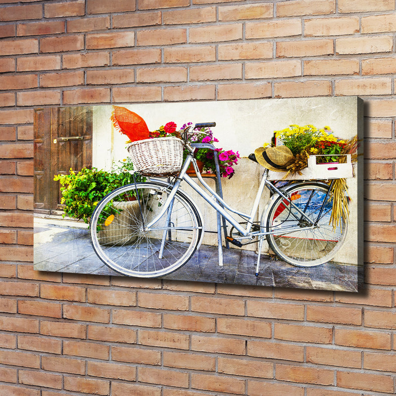 White Bicycle - Wrapped Canvas Print