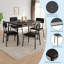 Ensemble de table de salle à manger 5 pièces pour 4 personnes avec support de rangement, table de cuisine en bois avec chaises rembourrées-85267835