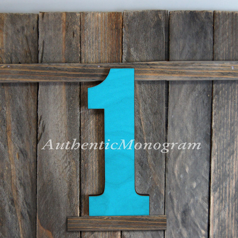 Suspension murale numéro de lettre monogramme, Rose, 2