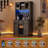 Farmhouse 72'' Coffee Bar Cabinet with LED Light and Power Outlet, Large Kitchen Hutch with 3 Drawers and Wine Glass Rack, Sliding Barn Door Tall Wine Cabinet for Home Bar-1644483937