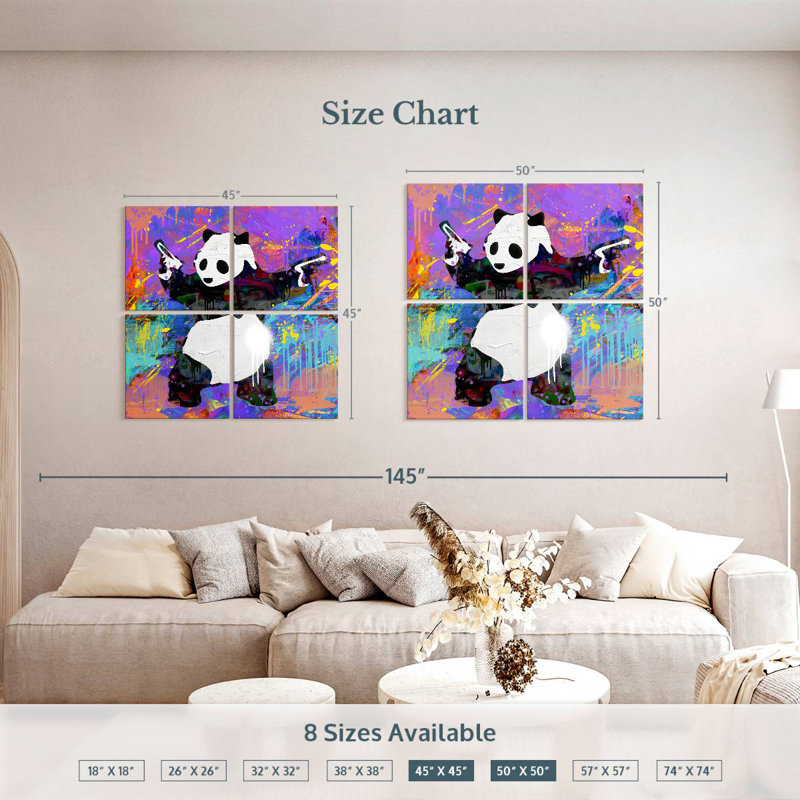 Brampt Pandamonium, 50'' H x 50'' W