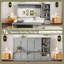 Grand lit escamotable avec rangement, tablette et tiroir réglables - Lit mural pliable peu encombrant pour les petites pièces, gris-1302101915