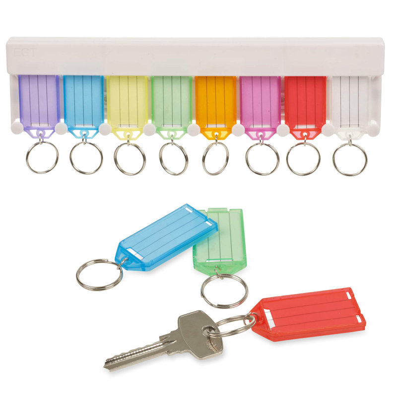 Wood Wall Organizer with Key Hooks