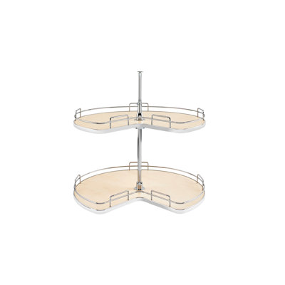 Rev-A-Shelf Solid Surface 2-Shelf Kidney Lazy Susan for Corner Base Cabinet