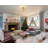 Modern Drum Semi Flush Mount Ceiling Light With Textured Glass Shade
