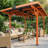 18.3 x 12.6 x 7.8 FT Solid Wood Carport with Steel Roof - Double Duty as a Gazebo, Pergola for Patio, Garden, or Outdoor Vehicle Shelter