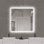 Miroir de salle de bain 36 po x 36 po à DEL avec miroirs de salle de bain avec lumières frontales anti-buée et sans miroir