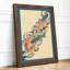 Ornamental Fish Dance Japandi - Framed Print-1992746128-1992746140