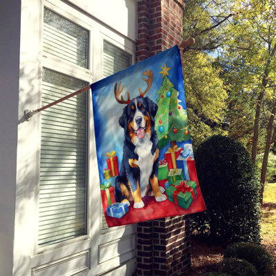 Drapeau de Noël maison de renne