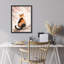 Cat Under Cherry Blossom Framed Wall Art Prints - Soft Floral Animal Scene for Bedroom Living Room-125211973-125211977